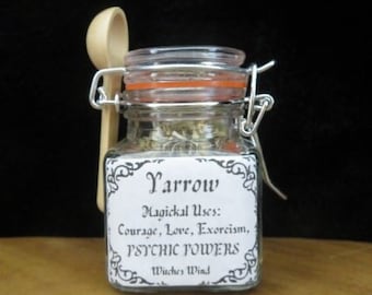 Organic Yarrow Herb in Jar: Magic Witch Herb