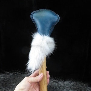 BLUE FOX RATTLE ~ Healing Journey Rattle ~ Witch Rattle ~ Shamanic Rattle ~ Shaman ~ Medicine Rattle ~ Ceremony Rattle ~ Witches Wind ~