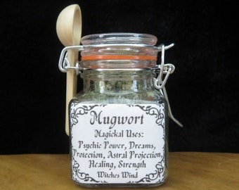 Organic Mugwort Herb & Jar: Magic Witch Herb