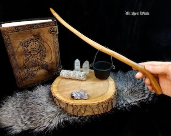 Handmade Maple Witch Wand: Natural Wood Magic Tool