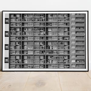 Brutalist Architecture, Trellick Tower, London Landmark Print, Black and White Photo, Framed / Unframed Photography, Wall Hanging, Brutalism