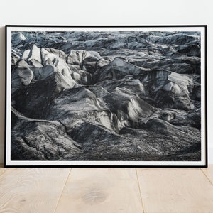 Stampa del ghiacciaio islandese - Arte paesaggistica islandese, fotografia naturalistica, arredamento nordico, arte murale originale, immagine con/senza cornice, tela