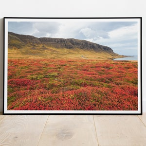 Island Fotografie Druck, Isländische Lavafelder Foto, Herbst Landschaft, Nordische Wohnkultur, Natur Wandkunst, Malerisches Poster, Skandinavien