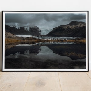 Ghiacciaio Svínafellsjökull, Fotografia islandese, Stampe fotografiche islandesi, Paesaggio nordico, Arte murale naturalistica, Arredamento scandinavo
