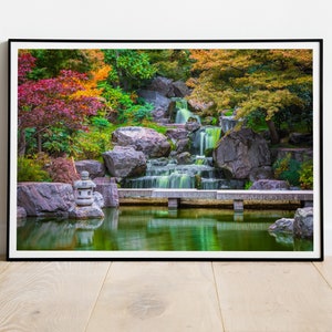 Kyoto Garden Druck - London Holland Park, Kunstdruck, Fotodruck, Japanischer Garten, Herbst Fotografie, Original Wandkunst, Gespannte Leinwand