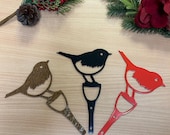Metal Robin Plant Pot Decoration (trio) - Ideal  Gift - Home, Outdoor & Garden Gift - Flower Pot  - Garden Robin