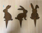 Metal Rusty Bunny Plant Pot Decoration - Ideal Gift - Home, Outdoor & Garden Gift - Flower Pot  - Easter Decoration - Bunny - Rusty Bunnies