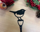 Metal Black Robin Plant Pot Decoration - Ideal Gift - Home, Outdoor & Garden Gift - Flower Pot  - Garden Robin