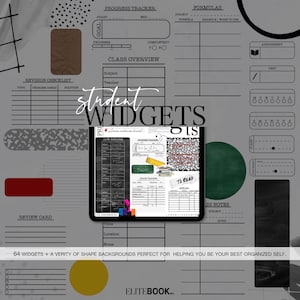 STUDENTENWIDGETSPAKKET van Elitebook Inc | Digitale widgets voor aanpasbare digitale planning| Alleen digitale widgets