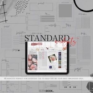 STANDARD WIDGETS PACK by Elitebook Inc | Digital Widgets for Customizable Digital Planning| Digital widgets only