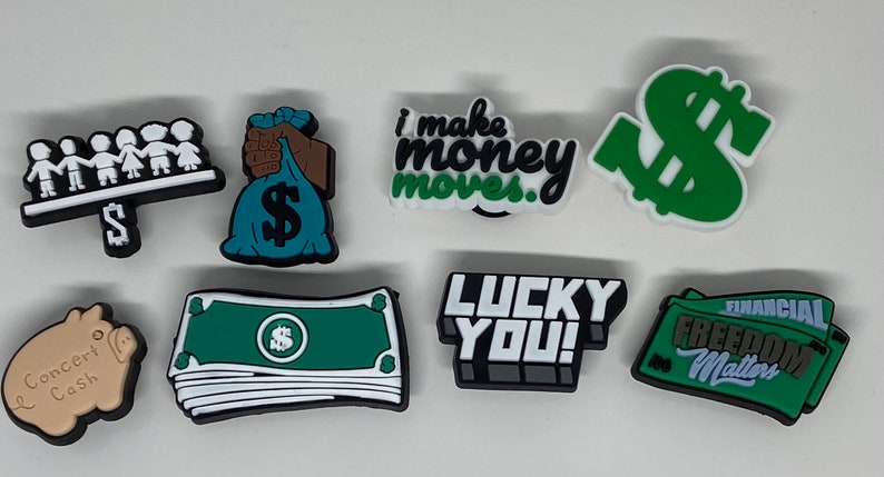 money sign croc charm