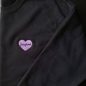 Embroidered Heart Bias Sweatshirt