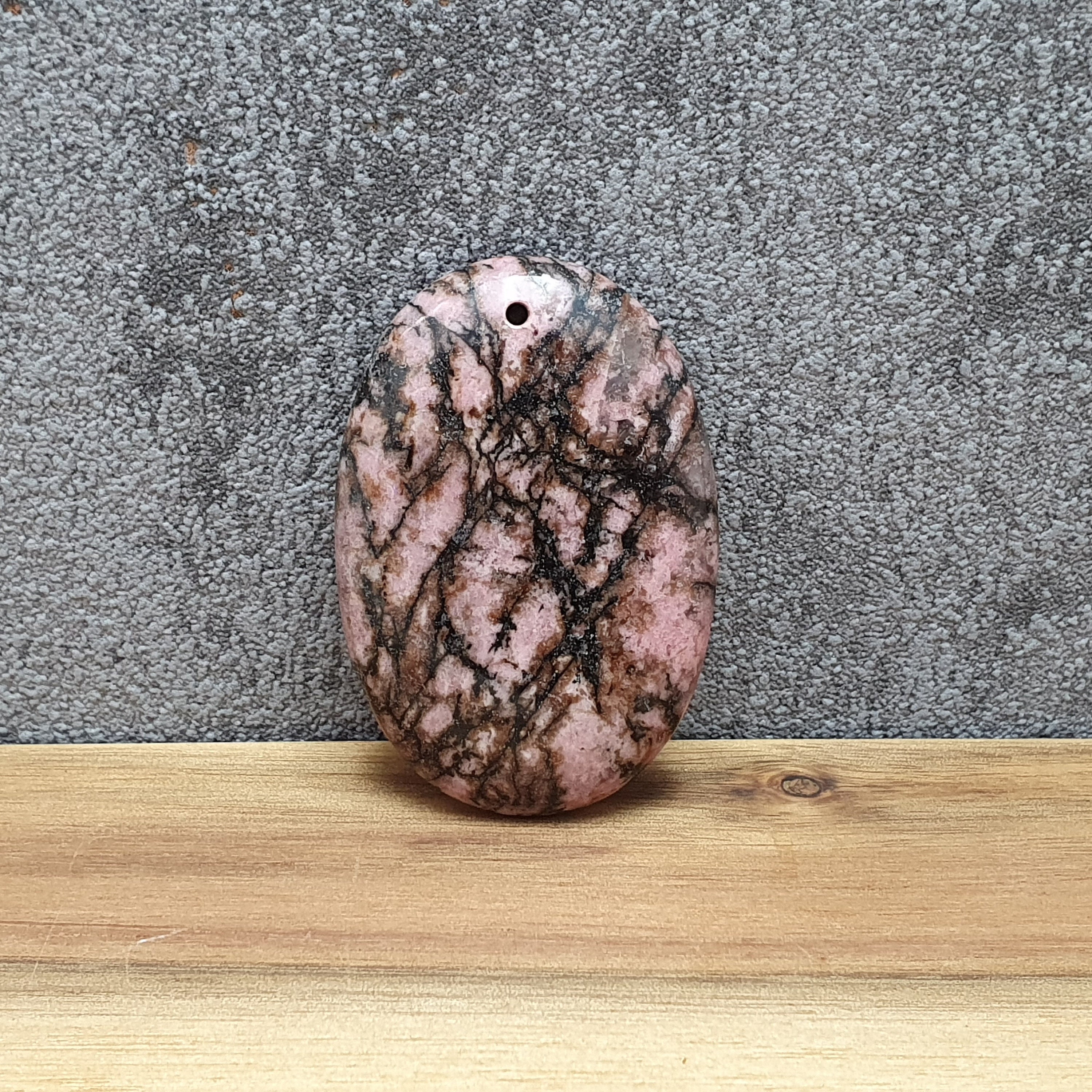 Materials Craft Supplies & Tools Black Vein Rhodonite Pendant Pearl ...