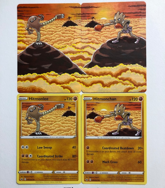 Hitmonlee & Hitmonchan Custom Duo Pokémon Card Art Custom -  Denmark