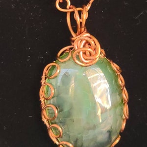 Green Dragons Blood Cabochon Necklace