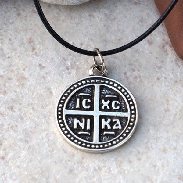 IC XC NIKA Jesus Christ Conqueror Pendant~Byzantine Cross Konstantinato Jewelry~Christian Pendant~Orthodox Necklace