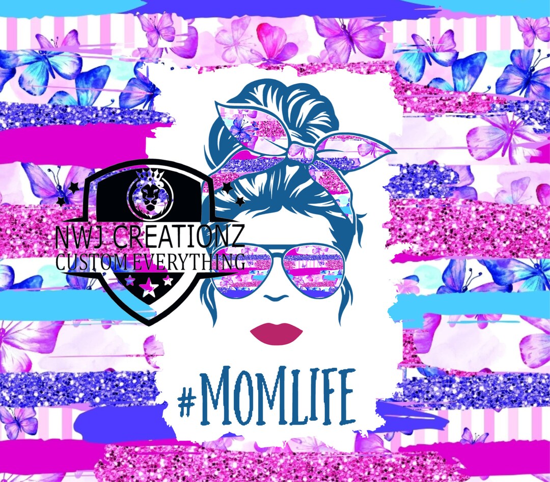 MOM Life Tumbler Png for 20oz Skinny Tumbler Sublimation - Etsy
