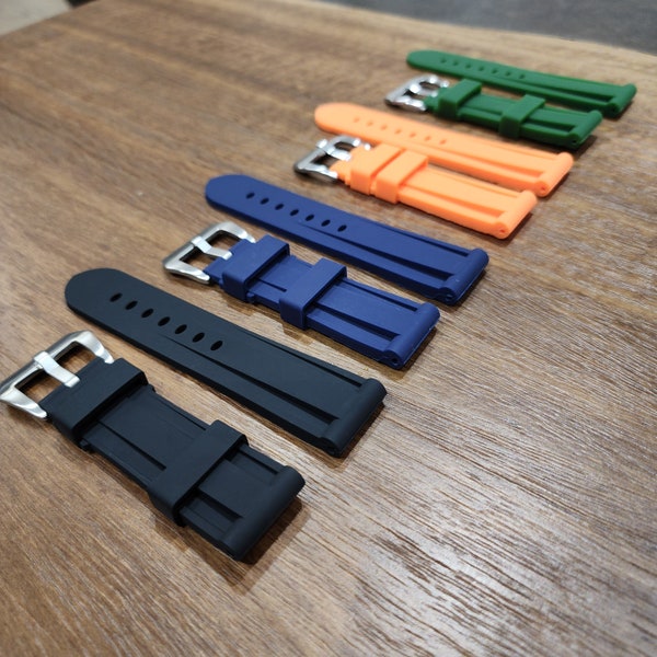 24mm Caoutchouc Rubber Strap for Panerai / Radiomir / Luminor and Kampfschwimmer