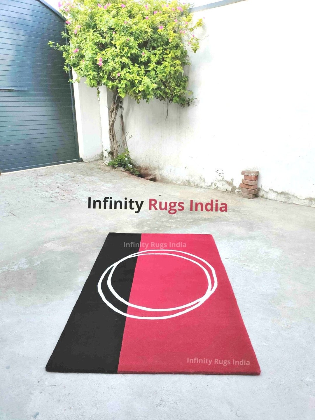 Red Rug for Bedroom Woollen Carpet Hand Tuft Rug - Etsy