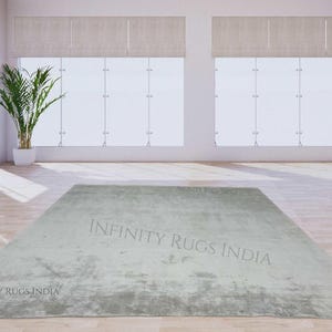 Puede incluir: Una alfombra gris claro con un sutil patr&oacute;n desgastado. La alfombra tiene un aspecto suave y descolorido, perfecto para agregar un toque de elegancia a cualquier habitaci&oacute;n. La alfombra est&aacute; hecha de materiales de alta calidad y es lo suficientemente duradera para el uso diario.  INFINITY RUGS INDIA est&aacute; impreso en la alfombra.