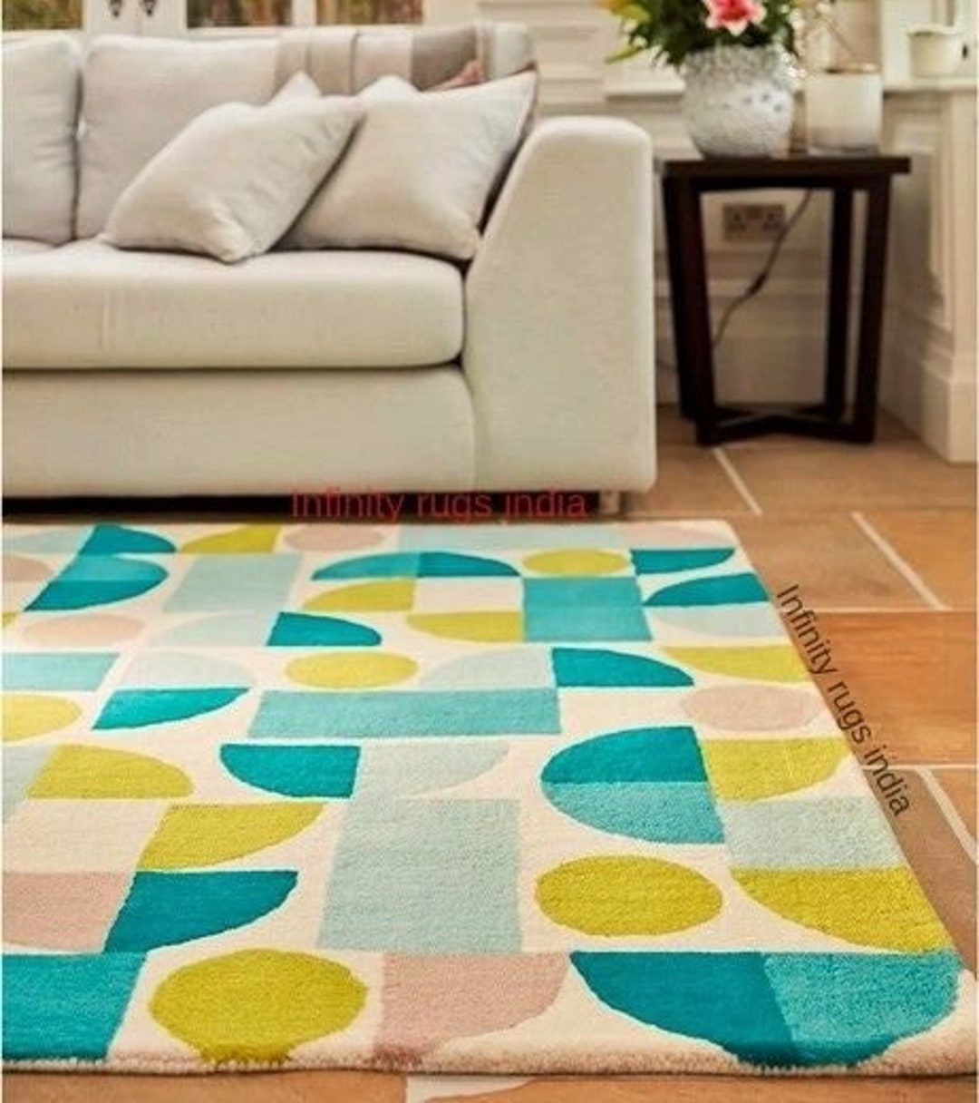 Blue Rug for Bedroom Woollen Area Carpet Rugs for Any Room Etsy