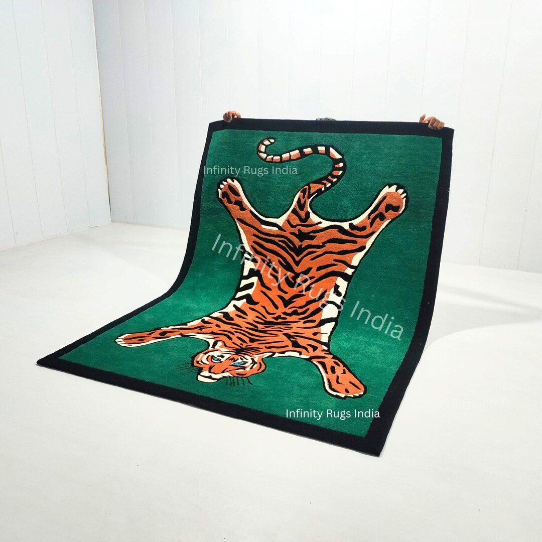 Tibetan Tiger Rug Area Rug Animal Design Rug Hand Tufted Carpet Leopard ...