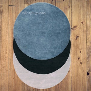 Unique Shaped Rug for Bedroom Area Wool Carpet Hand Tufted Rug - Etsy