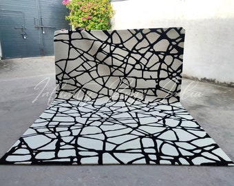 Abstract Area Rug Marble Wool Carpet for Bedroom Rug for Living room. Bestseller White Rug Area rug for bedroom