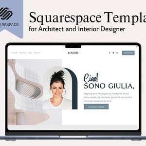 Squarespace Template for Architect and Interior designer, minimal design | Include Sales page template, portfolio and online course [ITA]