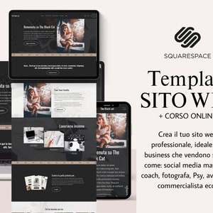Squarespace Templates | Squarespace template for author | Squarespace black and white | Website template for Squarespace | Italian website