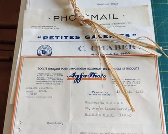 Junk Journal vintage Paper Ephemera Documents anciens français originaux