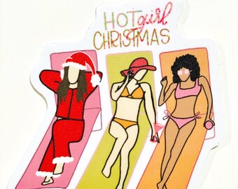 HOT GIRL CHRISTMAS Sticker