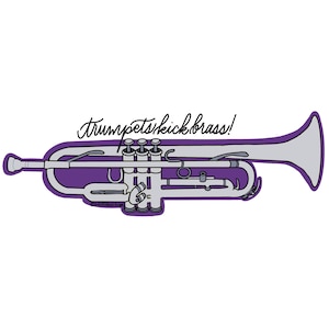 Trumpet Sticker | Hydroflask Sticker | Laptop Sticker | Waterproof Sticker | Scrapbook Sticker | Instrument Case Sticker | Notebook Sticker