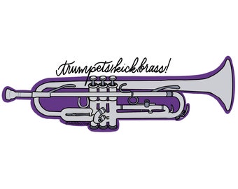 Trompeten Sticker | Hydroflask Sticker | Laptop Sticker | Wasserfester Sticker | Scrapbook Sticker | Instrument Hülle Sticker | Notizbuch Sticker