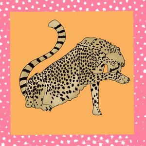 Chillin&#39; Cheetah Art Print