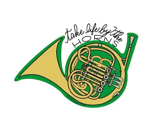 Horn wasserfester Aufkleber | Hydroflask Aufkleber | Laptop Aufkleber | Sammelalbum Aufkleber | Instrumentenkoffer Aufkleber | Computer Sticker