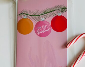 Frohe Weihnachten Ornament Grußkarte