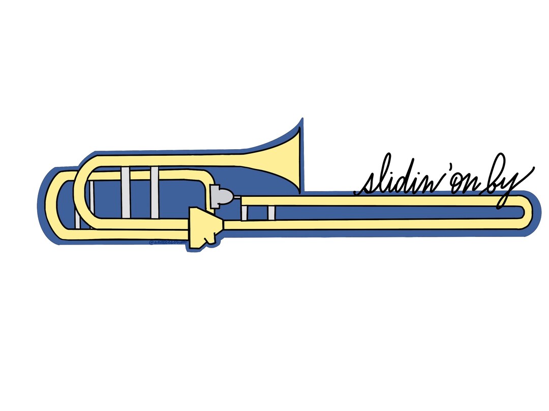 Trombone Sticker Hydroflask Sticker Laptop Sticker Waterproof Sticker