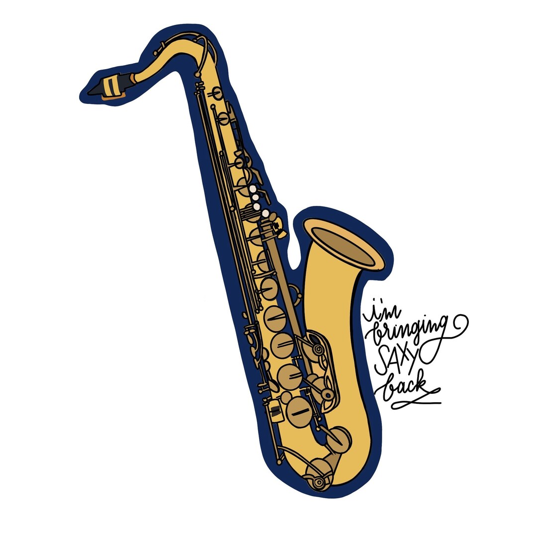 Saxophone Sticker Hydroflask Sticker Laptop Sticker Waterproof Sticker