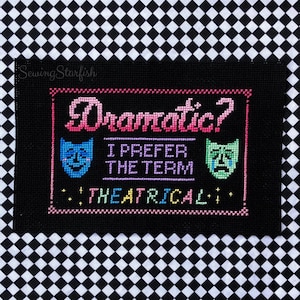 Dramatic? I prefer the term THEATRICAL - Pattern Keeper PDF Printable Theater Mask Theatre Drama Performing Arts Digital Chart Beginner