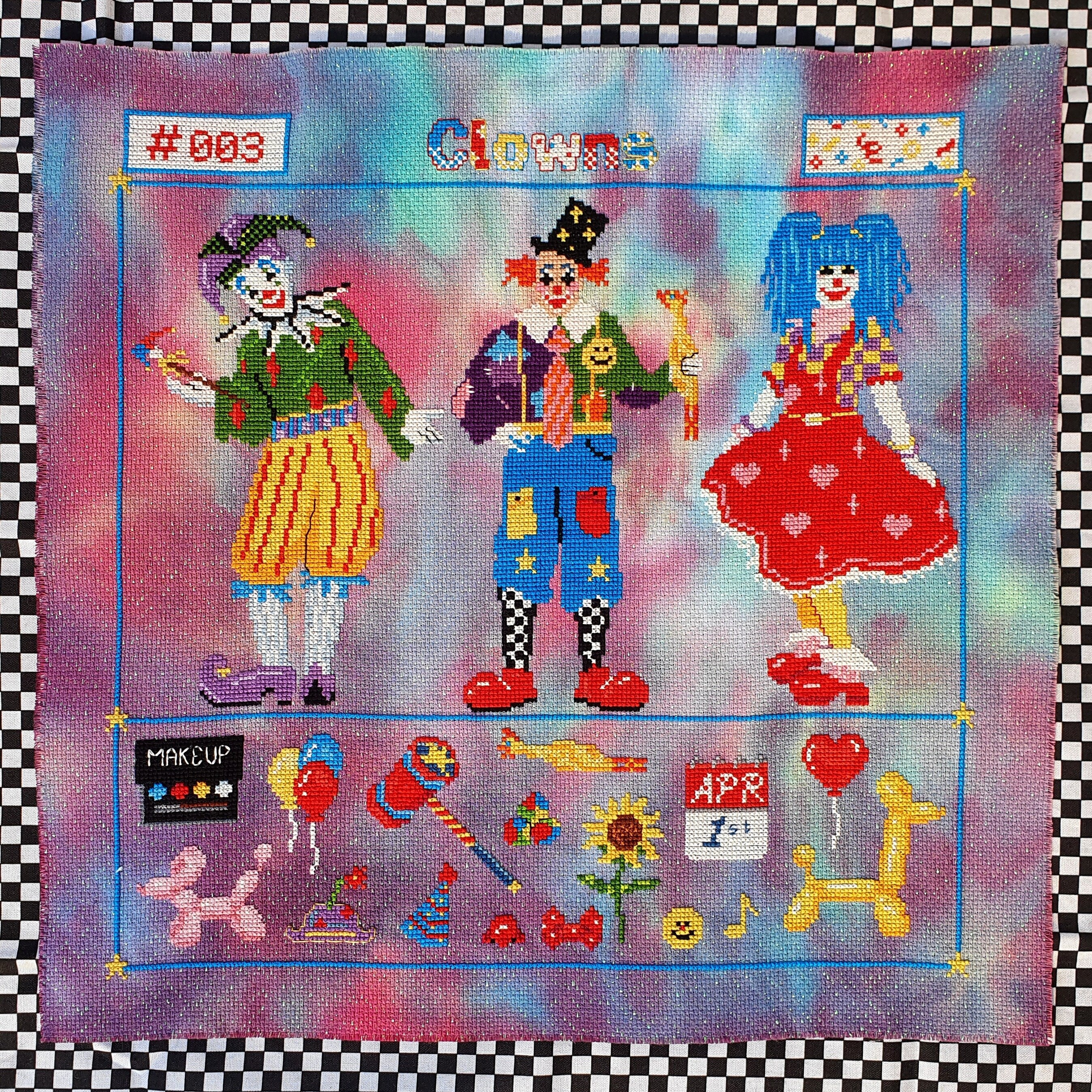 Clown Motifs #003 - Cross Stitch Pattern Keeper PDF Printable Digital ...