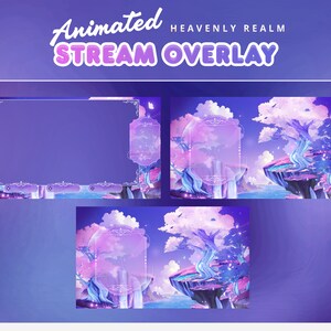 Animated Vtuber Stream Pack | Heavenly Realm Butterfly Overlay (twitch ...