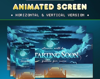 Starting Soon Screens | Moonlit Pier | BRB Offline Ending | Twitch Kick YouTube OBS VTuber Animated