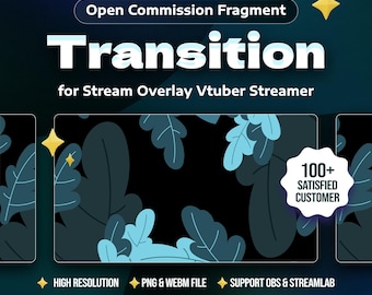 Transición de Stinger personalizada / Escena de transición OBS / Transición de Twitch / Transición de Stinger Kawaii personalizada / Stinger lindo / Transiciones suaves