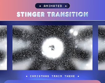 Animierter Weihnachts Stinger Übergang | Schneebaum-Szenerie für Twitch, YouTube (Webm)