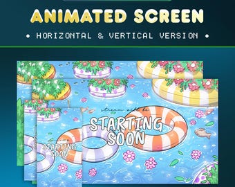 Starting Soon BRB Ending Screens | Spring Water Floating Garden | Twitch Kick YouTube OBS VTuber
