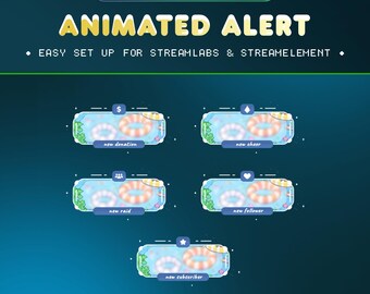 Floating Pool Alerts | Spring Water Animated Notifications | Twitch Kick YouTube OBS Streamlabs Widgets