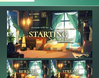Starting Soon Screens | Dreamlight Room | BRB Offline Ending | Twitch YouTube Kick OBS VTuber Animated