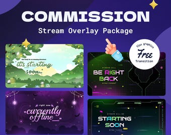 Custom VTuber Overlay Pack | Futuristic Animated City Stream Assets (Twitch, TikTok, OBS)