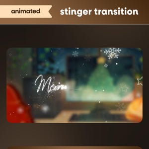 Geanimeerde Cosy Christmas Farewell Stinger-overgang: warm feestelijk groen voor Twitch en OBS/Streamlabs